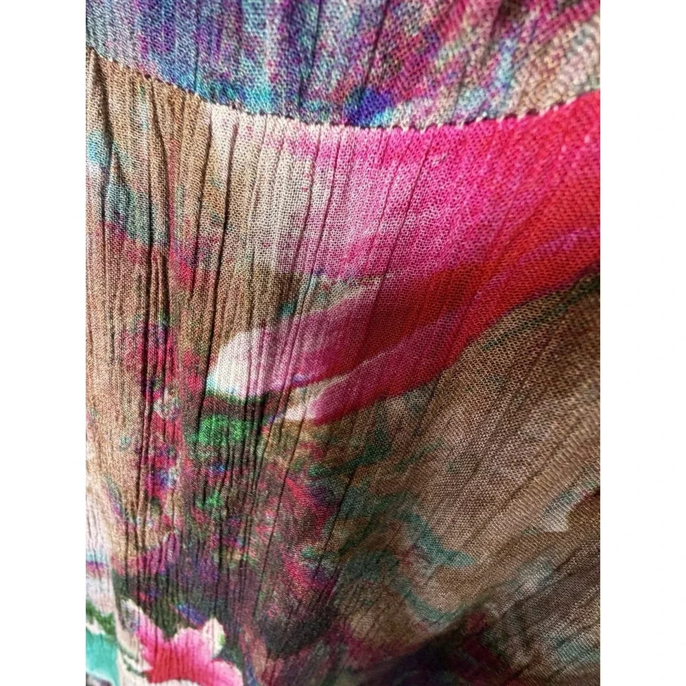 Soft Surroundings Size Medium Italian Dreams Purple Botanical Tiered Maxi Dress